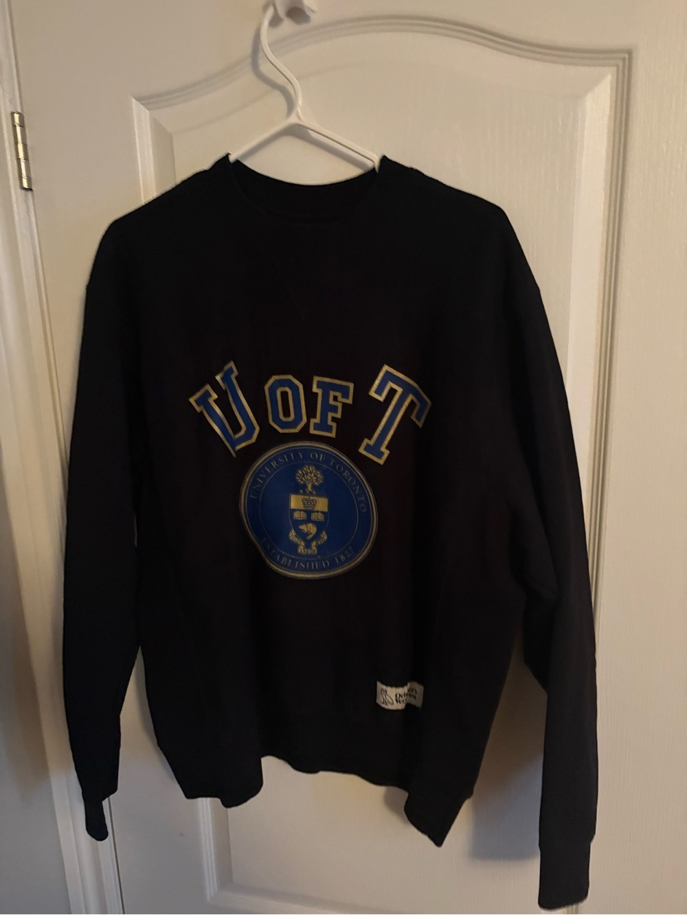 Black OVO U of T Crest Crewneck Sweater